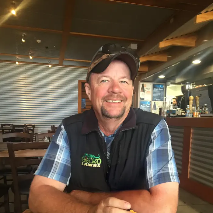 Stuart Clifford, who runs Gecko Lawns in Hamilton